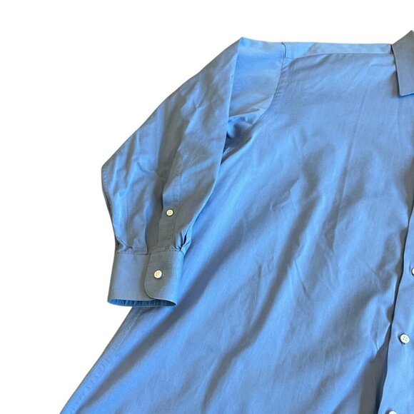 Ermenegildo Zegna Button-Down Dress Shirt Long Sleeve 100% Cotton Size 43 17 - Picture 3 of 13